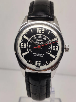 Hmt Pilot Mechanical Handwinding Movement stainless Steel Para Shock 17 Jewels Analog Dial Wrist Watch For Men National Watches