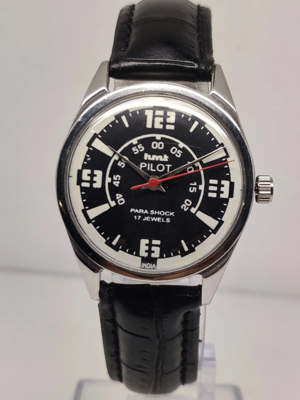Hmt Pilot Mechanical Handwinding Movement stainless Steel Para Shock 17 Jewels Analog Dial Wrist Watch For Men National Watches