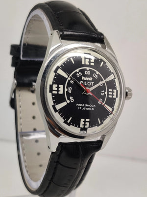Hmt Pilot Mechanical Handwinding Movement stainless Steel Para Shock 17 Jewels Analog Dial Wrist Watch For Men National Watches