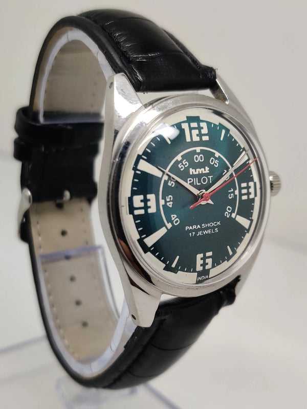 Hmt Pilot Mechanical Handwinding Movement stainless Steel Para Shock 17 Jewels Analog Dial Wrist Watch For Men National Watches