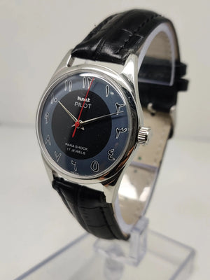 Hmt Pilot Mechanical Handwinding Movement stainless Steel Para Shock 17 Jewels Analog Dial Wrist Watch For Men National Watches