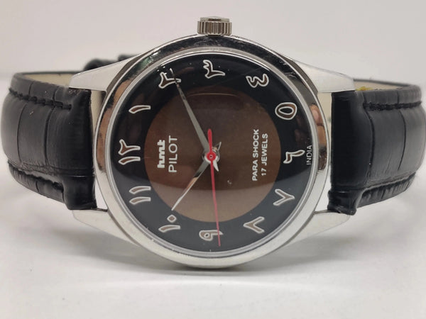 Hmt Pilot Mechanical Handwinding Movement stainless Steel Para Shock 17 Jewels Analog Dial Wrist Watch For Men National Watches