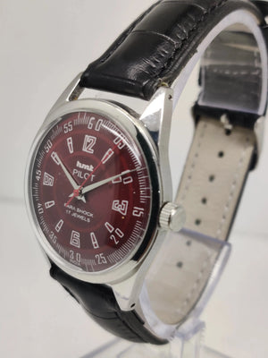 Hmt Pilot Mechanical Handwinding Movement stainless Steel Para Shock 17 Jewels Analog Dial Wrist Watch For Men National Watches