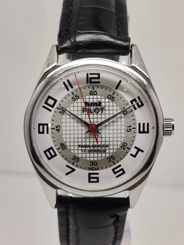 Hmt Pilot Mechanical Handwinding Movement stainless Steel Para Shock 17 Jewels Analog Dial Wrist Watch For Men National Watches