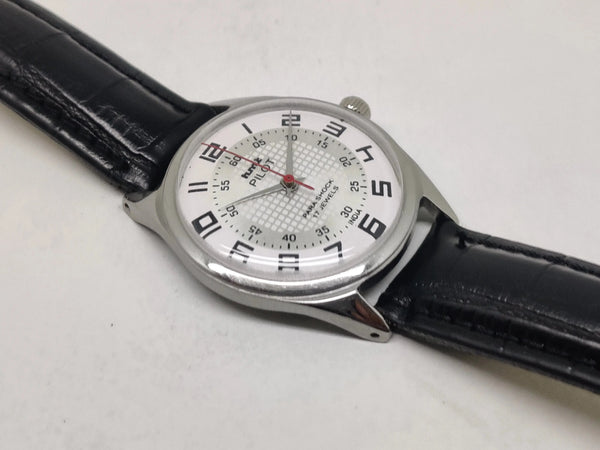 Hmt Pilot Mechanical Handwinding Movement stainless Steel Para Shock 17 Jewels Analog Dial Wrist Watch For Men National Watches
