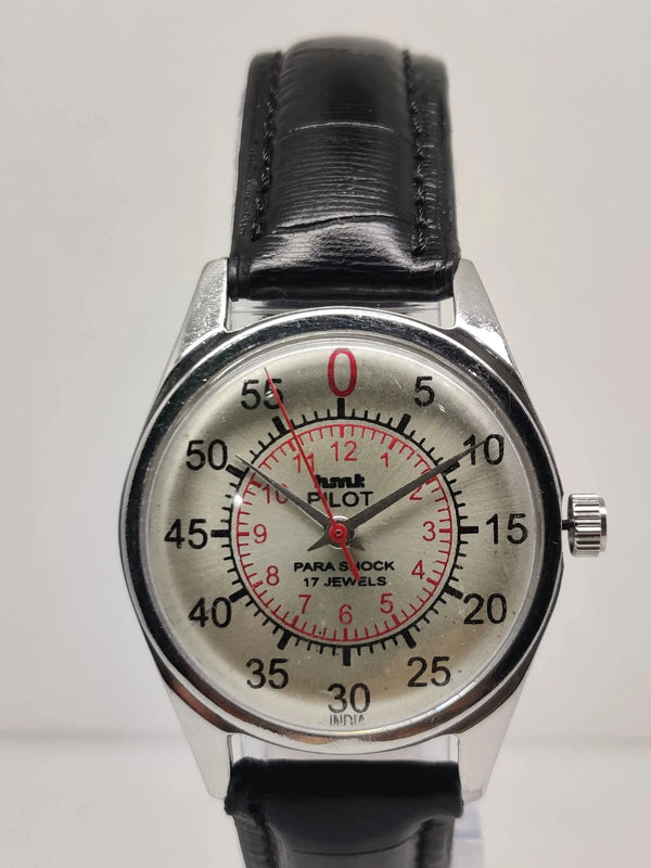 Hmt Pilot Mechanical Handwinding Movement stainless Steel Para Shock 17 Jewels Analog Dial Wrist Watch For Men National Watches