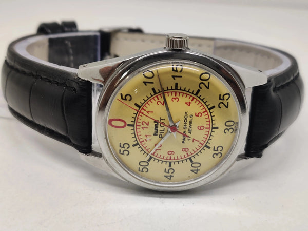Hmt Pilot Mechanical Handwinding Movement stainless Steel Para Shock 17 Jewels Analog Dial Wrist Watch For Men National Watches