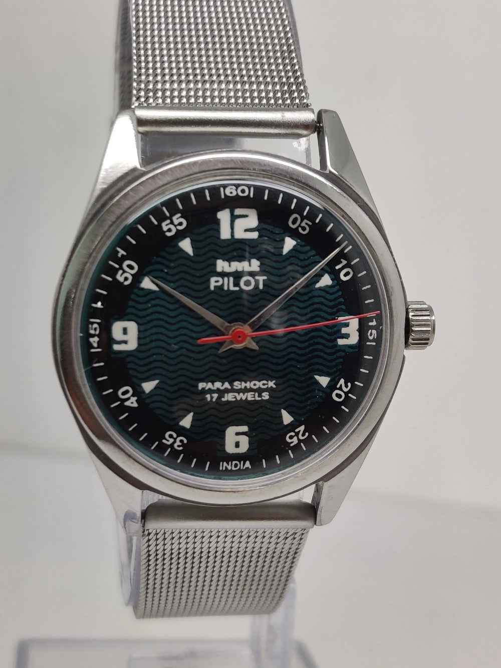 Hmt Pilot Mechanical Handwinding Movement stainless Steel Para Shock 17 Jewels Analog Dial Wrist Watch For Men National Watches