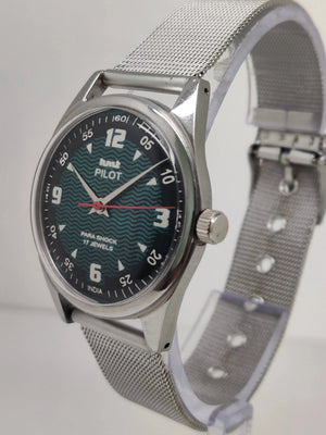 Hmt Pilot Mechanical Handwinding Movement stainless Steel Para Shock 17 Jewels Analog Dial Wrist Watch For Men National Watches
