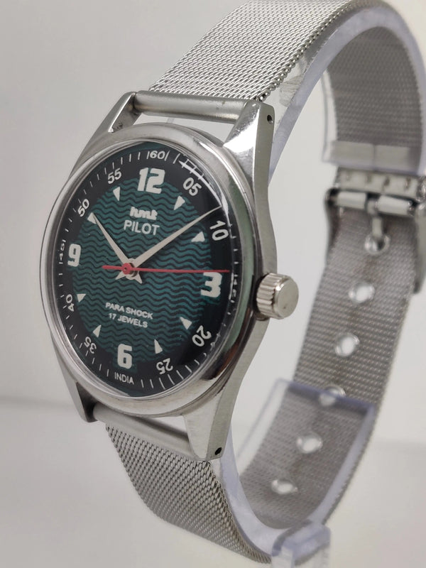 Hmt Pilot Mechanical Handwinding Movement stainless Steel Para Shock 17 Jewels Analog Dial Wrist Watch For Men National Watches