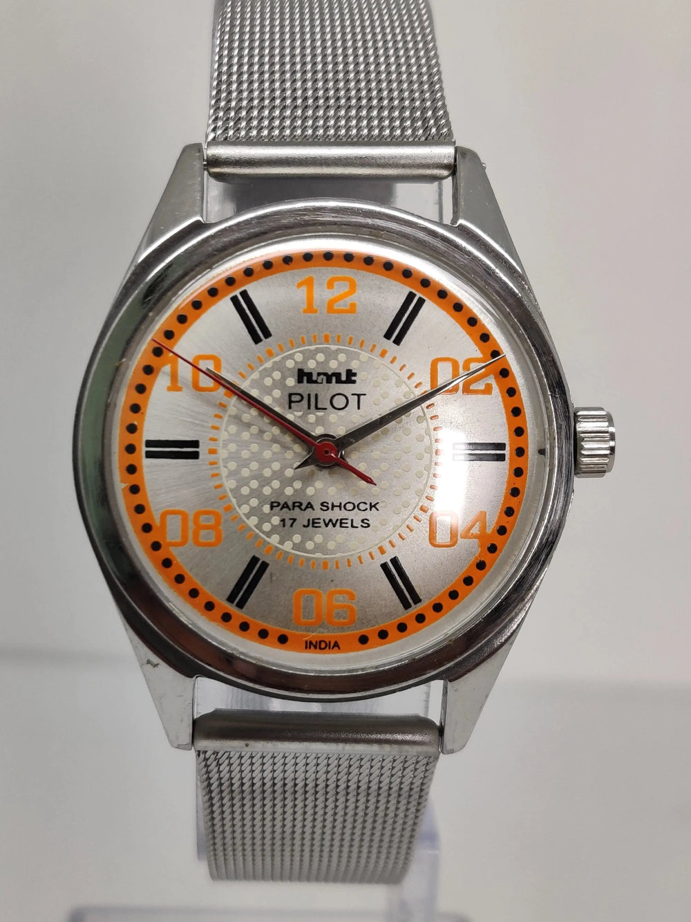 Hmt Pilot Mechanical Handwinding Movement stainless Steel Para Shock 17 Jewels Analog Dial Wrist Watch For Men National Watches