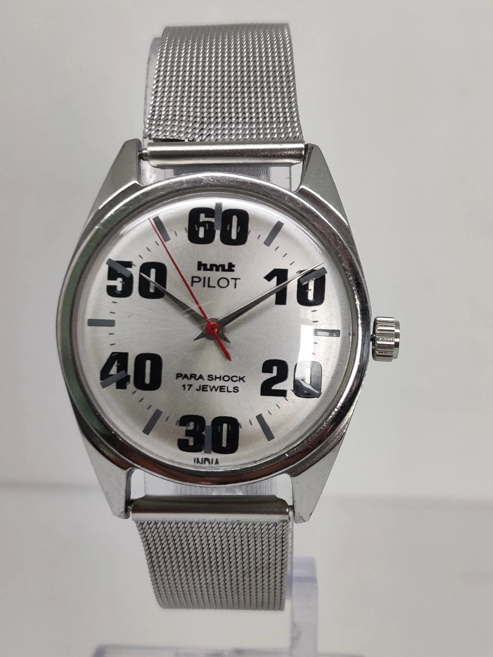 Hmt Pilot Mechanical Handwinding Movement stainless Steel Para Shock 17 Jewels Analog Dial Wrist Watch For Men National Watches