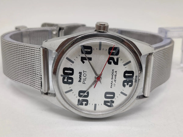 Hmt Pilot Mechanical Handwinding Movement stainless Steel Para Shock 17 Jewels Analog Dial Wrist Watch For Men National Watches