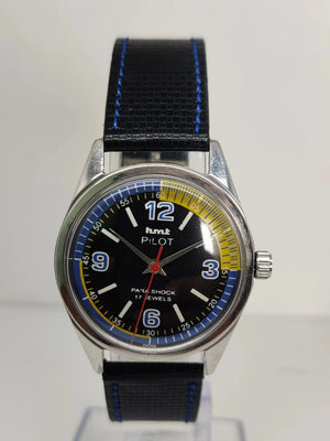 Hmt Pilot Mechanical Handwinding Movement stainless Steel Para Shock 17 Jewels Analog Dial Wrist Watch For Men National Watches