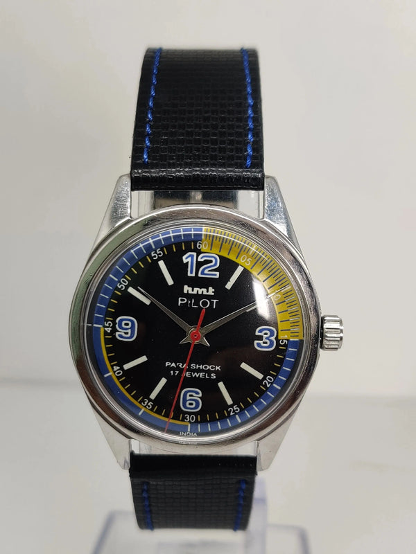 Hmt Pilot Mechanical Handwinding Movement stainless Steel Para Shock 17 Jewels Analog Dial Wrist Watch For Men National Watches