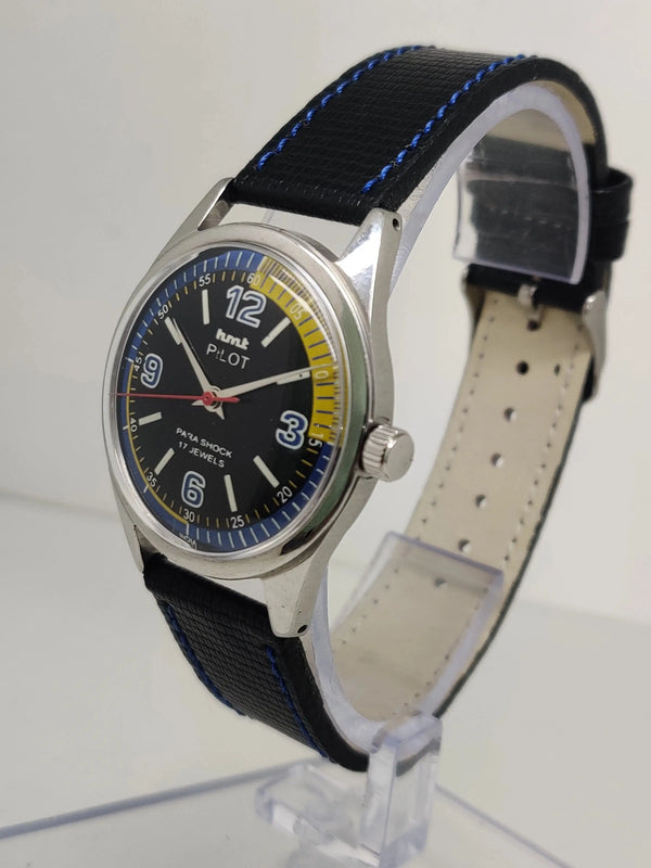 Hmt Pilot Mechanical Handwinding Movement stainless Steel Para Shock 17 Jewels Analog Dial Wrist Watch For Men National Watches