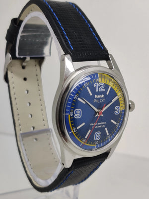 Hmt Pilot Mechanical Handwinding Movement stainless Steel Para Shock 17 Jewels Analog Dial Wrist Watch For Men National Watches