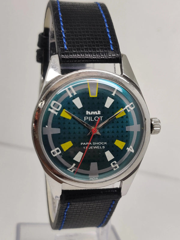 Hmt Pilot Mechanical Handwinding Movement stainless Steel Para Shock 17 Jewels Analog Dial Wrist Watch For Men National Watches