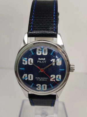 Hmt Pilot Mechanical Handwinding Movement stainless Steel Para Shock 17 Jewels Analog Dial Wrist Watch For Men National Watches