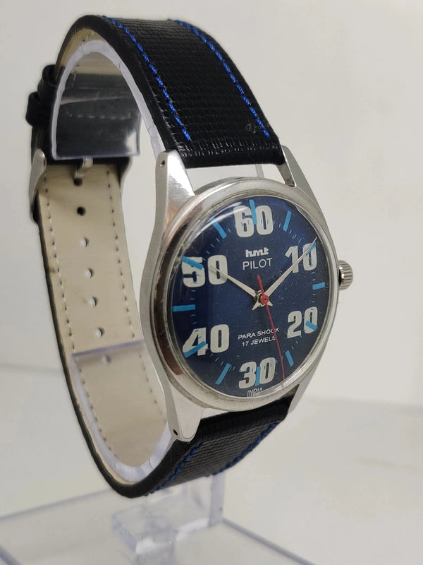 Hmt Pilot Mechanical Handwinding Movement stainless Steel Para Shock 17 Jewels Analog Dial Wrist Watch For Men National Watches