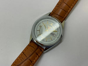 VINTAGE REFURBISHED SEIKO 5 AUTOMATIC JAPAN MENS DAY DATE WATCH - National Watches