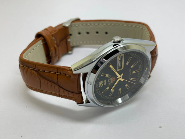 Seiko 5 Black Dial Automatic Vintage Watch National Watches