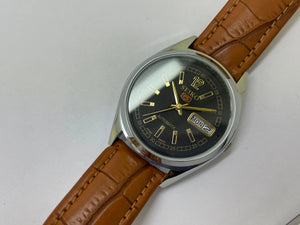 Seiko 5 Black Dial Automatic Vintage Watch National Watches
