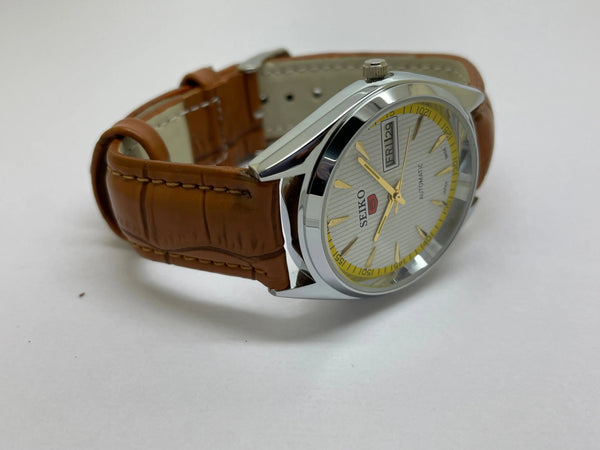 VINTAGE REFURBISHED SEIKO 5 AUTOMATIC JAPAN MENS DAY DATE WATCH - National Watches