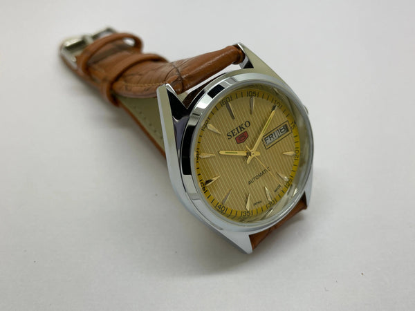 Seiko 5 Black Dial Automatic Vintage Watch National Watches