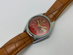 VINTAGE REFURBISHED SEIKO 5 AUTOMATIC JAPAN MENS DAY DATE WATCH - National Watches