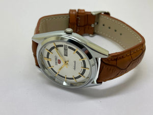 VINTAGE REFURBISHED SEIKO 5 AUTOMATIC JAPAN MENS DAY DATE WATCH - National Watches