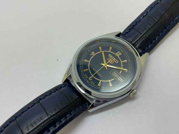 Seiko 5 Black Dial Automatic Vintage Watch National Watches