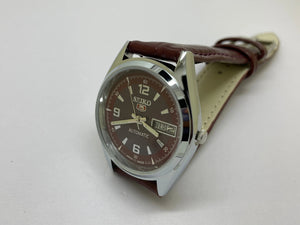VINTAGE REFURBISHED SEIKO 5 AUTOMATIC JAPAN MENS DAY DATE WATCH - National Watches