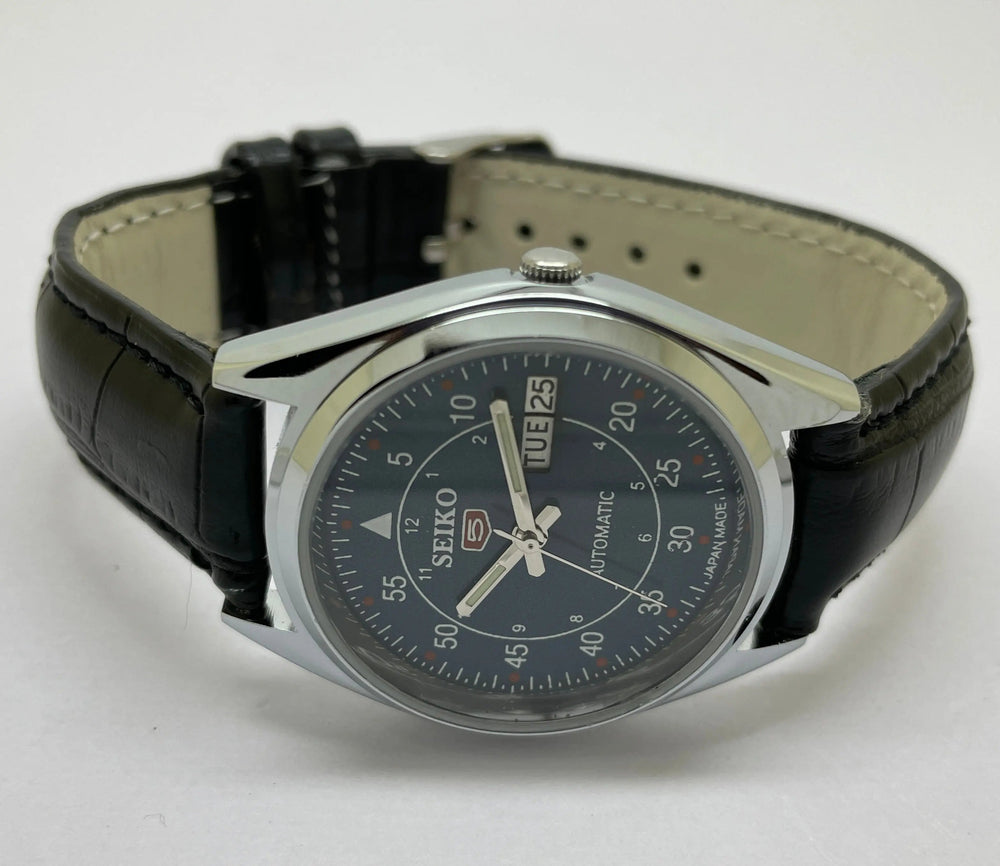 Seiko 5 Black Dial Automatic Vintage Watch National Watches