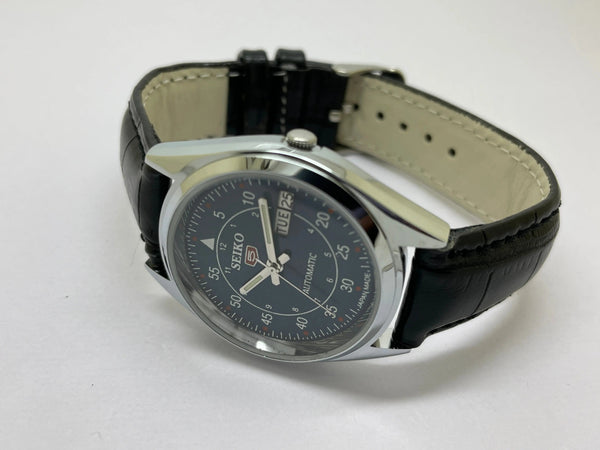 Seiko 5 Black Dial Automatic Vintage Watch National Watches