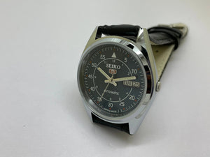 VINTAGE REFURBISHED SEIKO 5 AUTOMATIC JAPAN MENS DAY DATE WATCH - National Watches