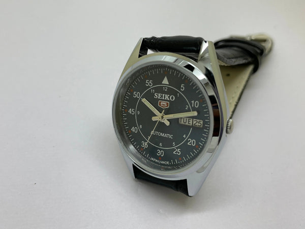 VINTAGE REFURBISHED SEIKO 5 AUTOMATIC JAPAN MENS DAY DATE WATCH - National Watches