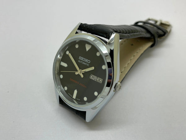 Seiko 5 Black Dial Automatic Vintage Watch National Watches