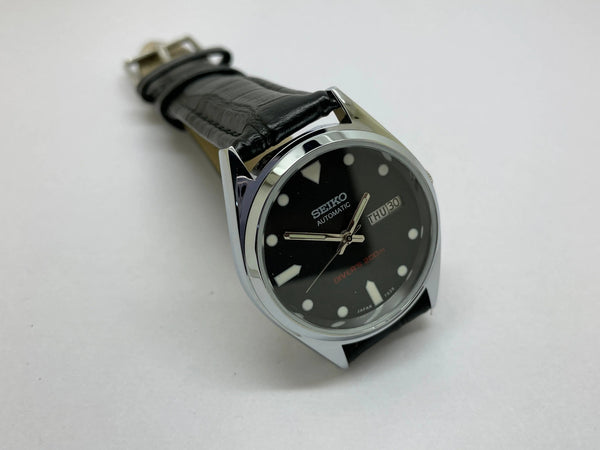 VINTAGE REFURBISHED SEIKO 5 AUTOMATIC JAPAN MENS DAY DATE WATCH - National Watches