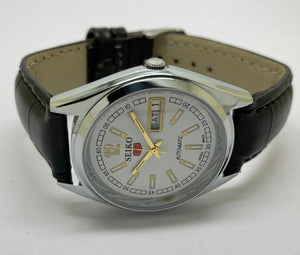 Seiko 5 Black Dial Automatic Vintage Watch National Watches