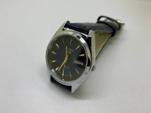 Seiko 5 Black Dial Automatic Vintage Watch National Watches
