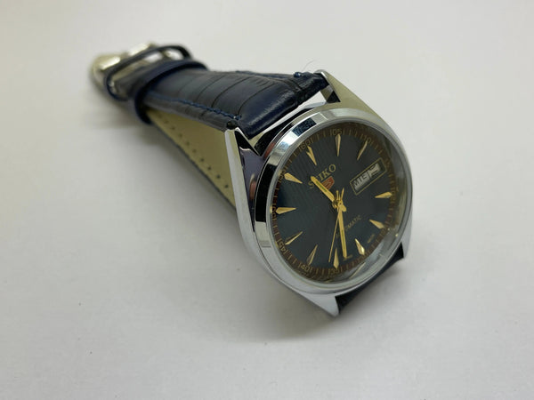Seiko 5 Black Dial Automatic Vintage Watch National Watches