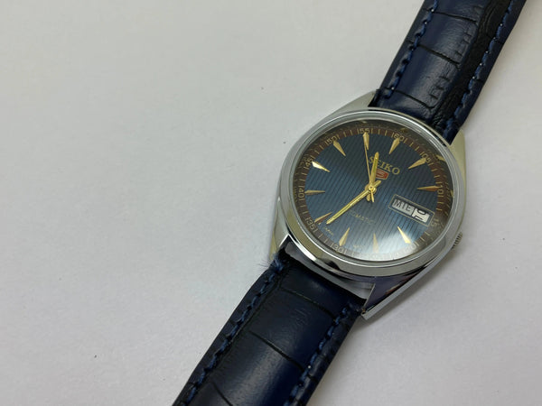Seiko 5 Black Dial Automatic Vintage Watch National Watches