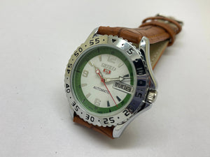 Seiko 5 Black Dial Automatic Vintage Watch sports National Watches