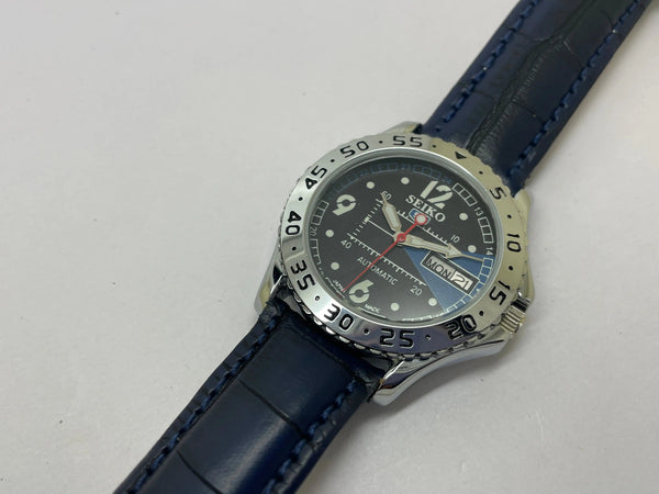 Seiko 5 Black Dial Automatic Vintage Watch sports National Watches