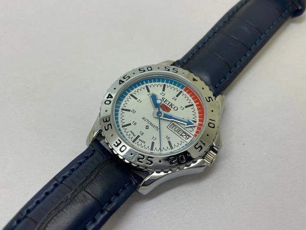 Seiko 5 Black Dial Automatic Vintage Watch sports National Watches