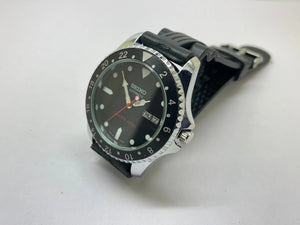 Seiko 5 Sports Black Automatic Refurbished Watch Vintage Style Reliable Japanese Movement - National Watches