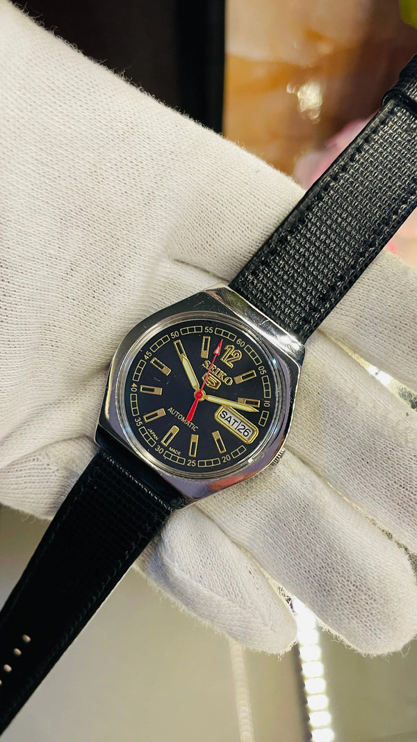 Seiko 5 Automatic Men’s Watch – Vintage Japan Model | Restored & Ready to Wear National Watches