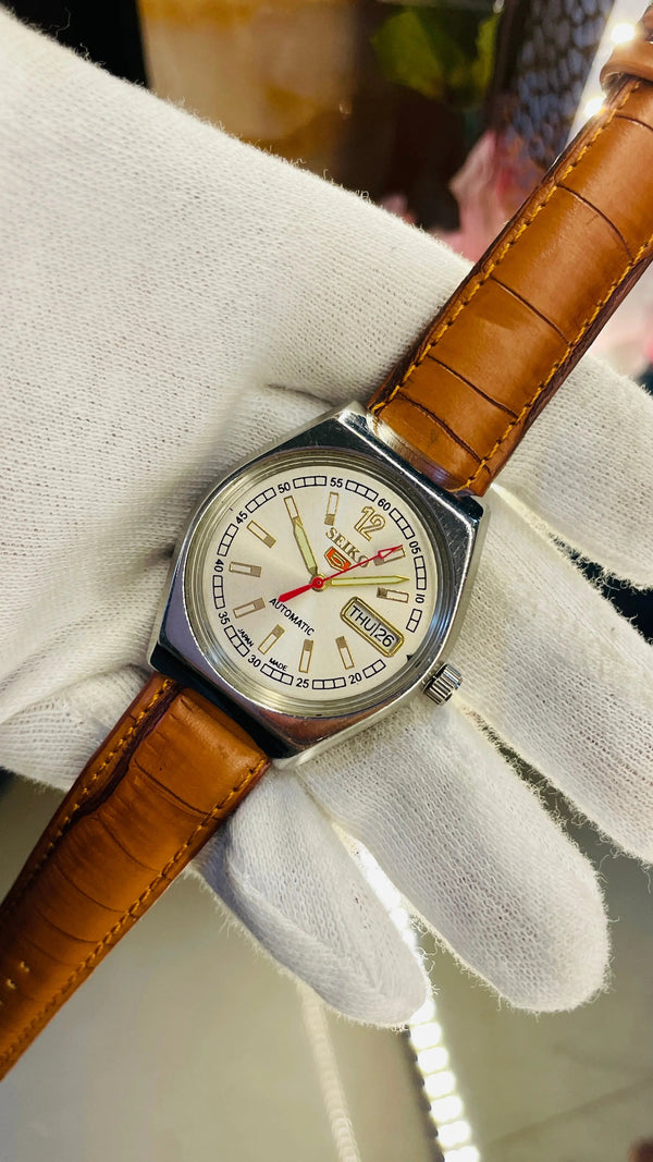 Seiko 5 Automatic Men’s Watch – Vintage Japan Model | Restored & Ready to Wear National Watches