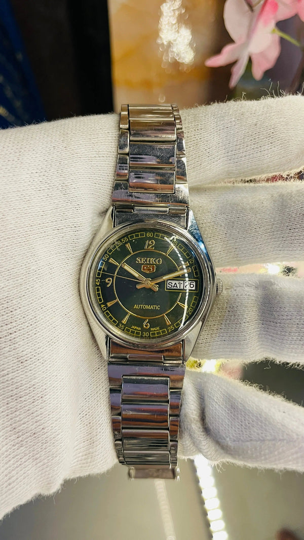 Seiko 5 Automatic Men’s Watch – Vintage Japan Model | Restored & Ready to Wear National Watches
